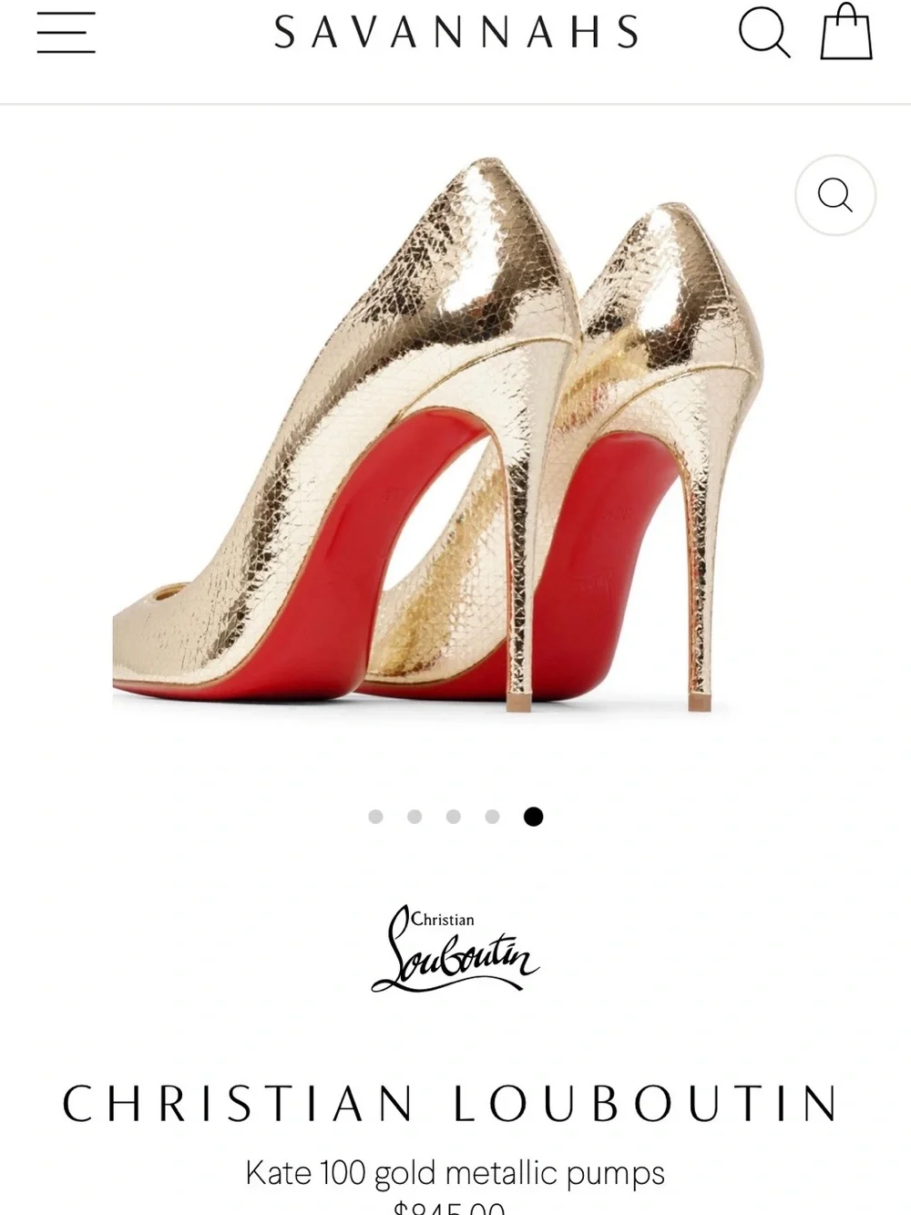 Kate 100 Gold Metallic Pumps Christian Louboutin Metallic Textured Pointed-Toe